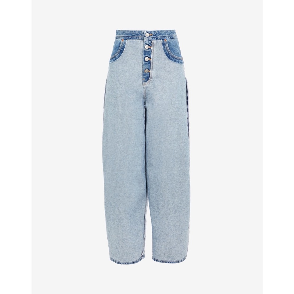 NWT MM6 Maison Margiela Inside Out Wide Leg Jeans - Picture 1 of 9